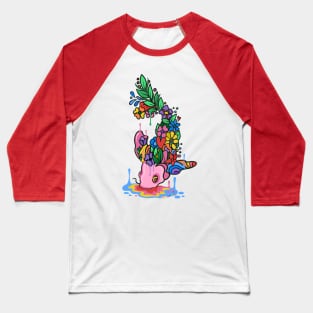 Floral Fish Baseball T-Shirt